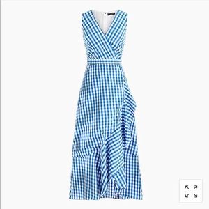 J Crew Factory V-neck ruffle maxi dress